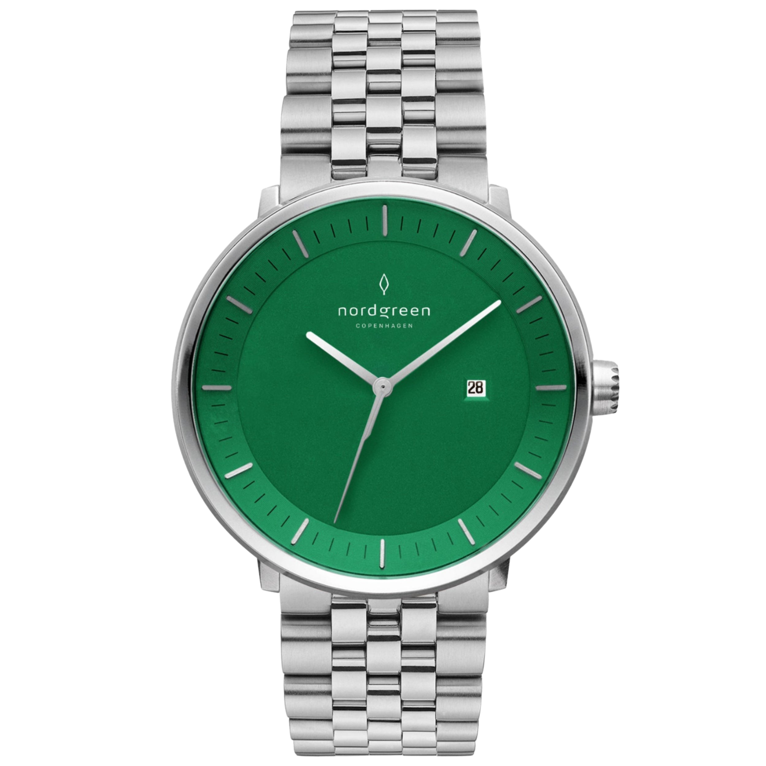 Nordgreen Philosopher 5-Link Strap 36mm Green Dial