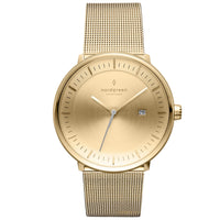 Analogue Watch - Nordgreen Philosopher Gold Mesh 36mm Gold Brushed Metal Dial Watch