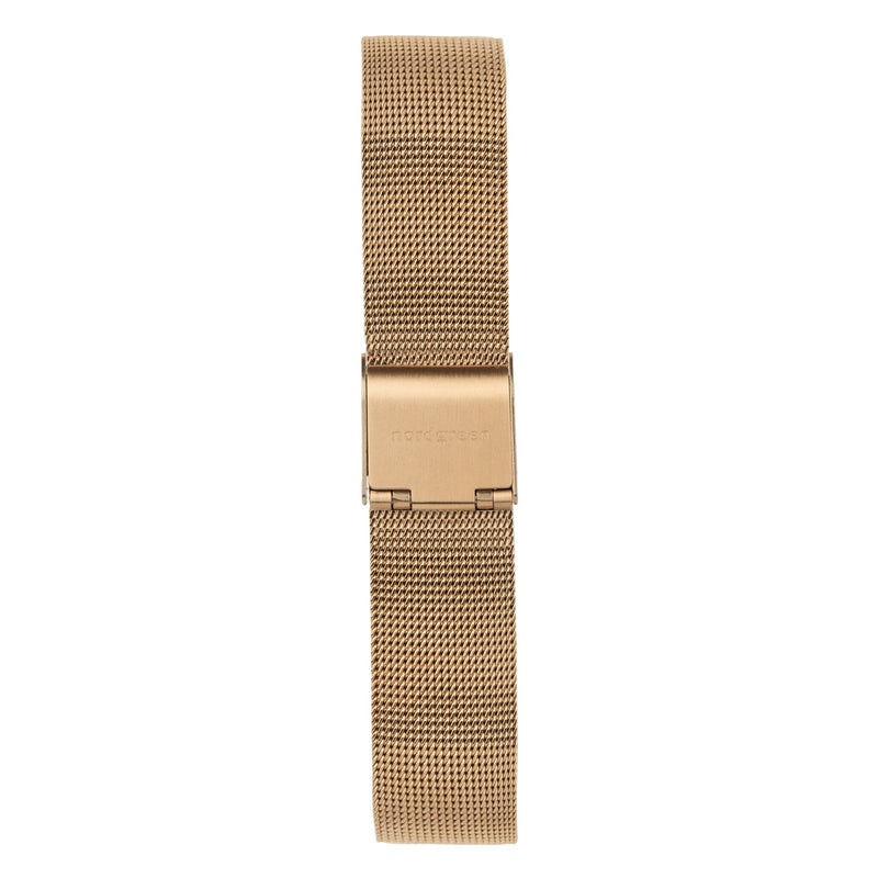 Analogue Watch - Nordgreen Philosopher Rose Gold Mesh 36mm Gun Metal Case Watch