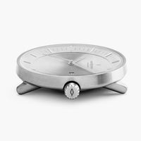 Analogue Watch - Nordgreen Philosopher Silver Mesh 36mm Silver Brushed Metal Dial Watch