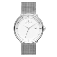 Analogue Watch - Nordgreen Philosopher Silver Mesh 40mm Silver Case Watch
