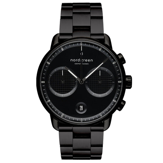 Nordgreen Pioneer Black Stainless Steel 42mm Black Case Watch