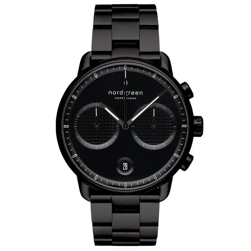 Analogue Watch - Nordgreen Pioneer Black Stainless Steel 42mm Black Case Watch