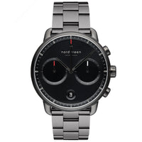 Analogue Watch - Nordgreen Pioneer Gun Metal Stainless Steel 42mm Black Case Watch