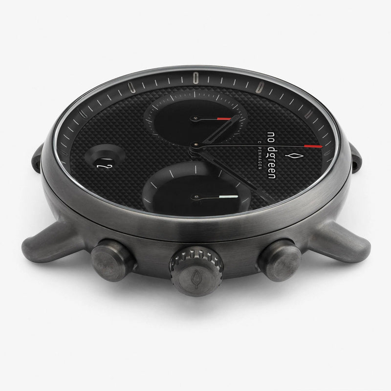 Analogue Watch - Nordgreen Pioneer Gun Metal Stainless Steel 42mm Black Case Watch