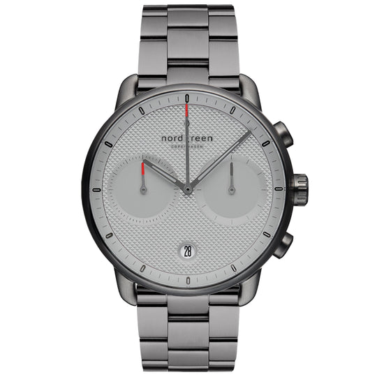 Nordgreen Pioneer Gun Metal Stainless Steel 42mm Gun Metal Case Watch