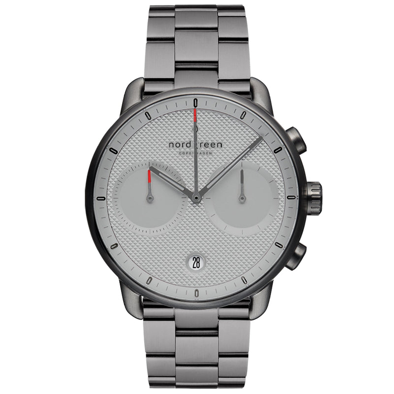 Analogue Watch - Nordgreen Pioneer Gun Metal Stainless Steel 42mm Gun Metal Case Watch