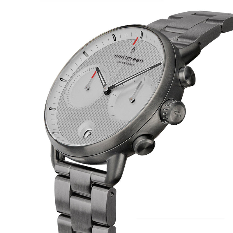 Analogue Watch - Nordgreen Pioneer Gun Metal Stainless Steel 42mm Gun Metal Case Watch