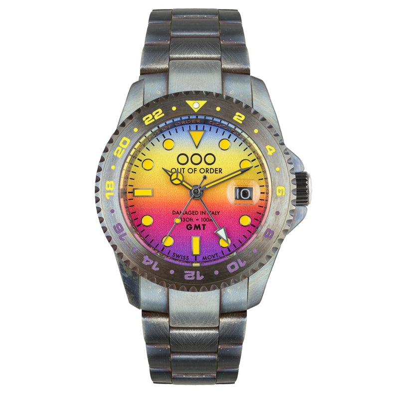 Analogue Watch - Out Of Order Men's Multi-Color GMT Los Angeles Watch OOO.001-19.LA