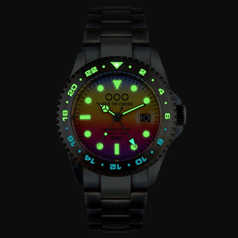 Analogue Watch - Out Of Order Men's Multi-Color GMT Los Angeles Watch OOO.001-19.LA