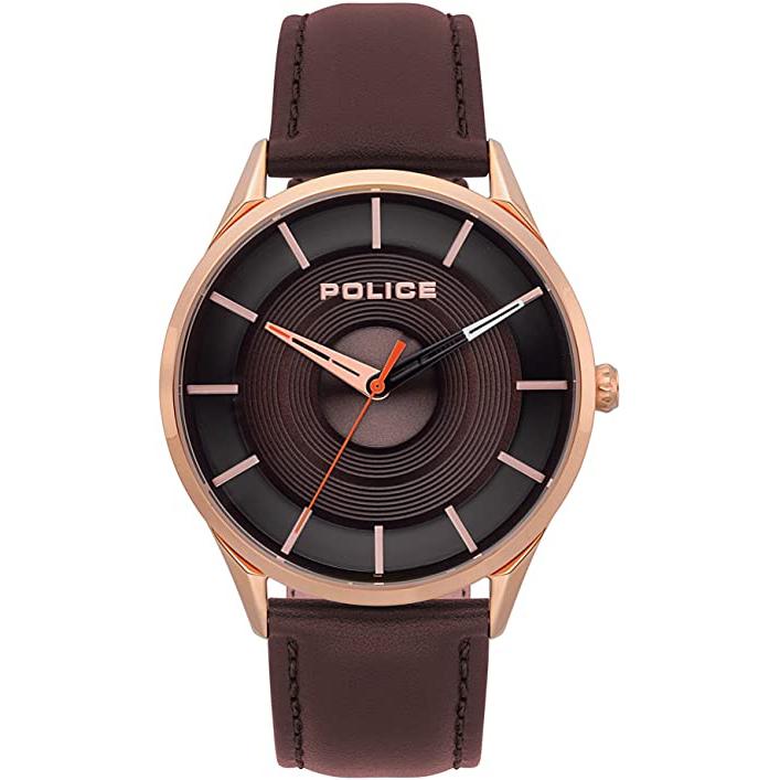 Analogue Watch - Police Brown Burbank Watch 15399JSR/12
