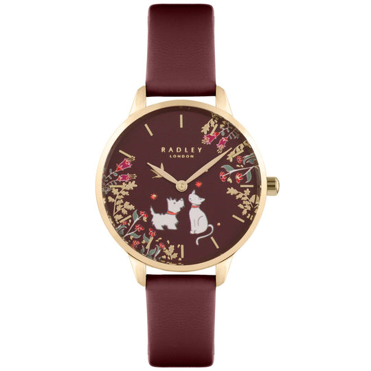 Radley Branded Ladies Maroon Watch RY21488