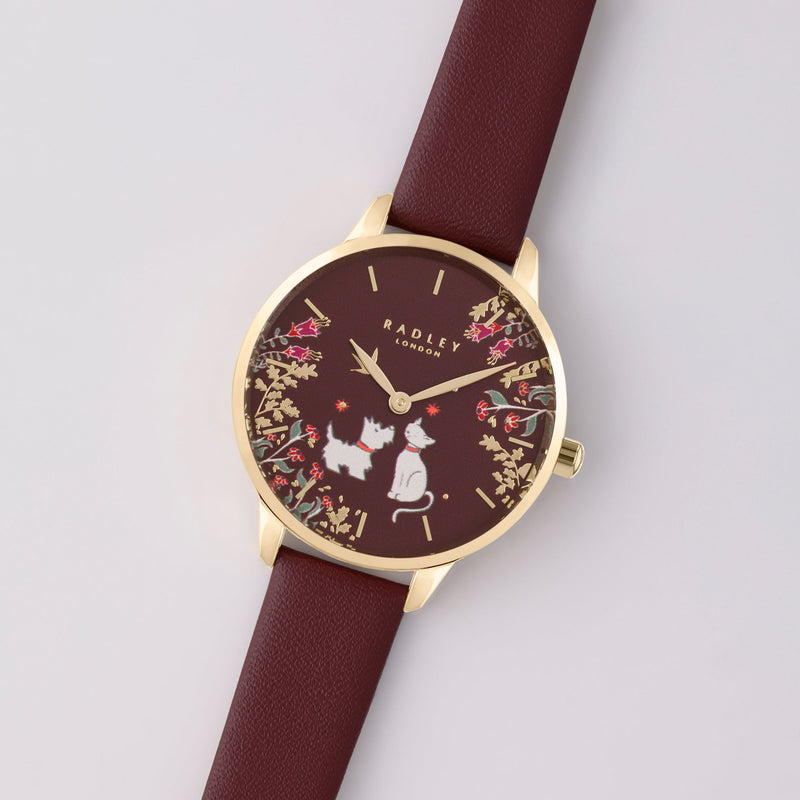 Analogue Watch - Radley Branded Ladies Maroon Watch RY21488