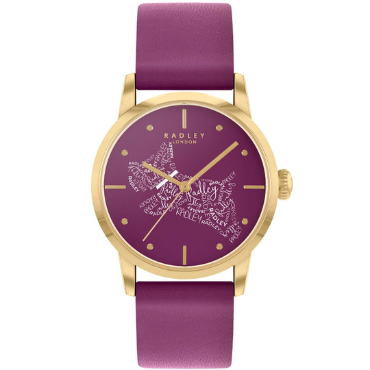 Radley Calligraghy Ladies Purple Watch RY21628A-SET