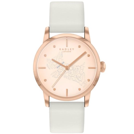Radley Calligraghy Ladies Rose Gold Watch RY21624A