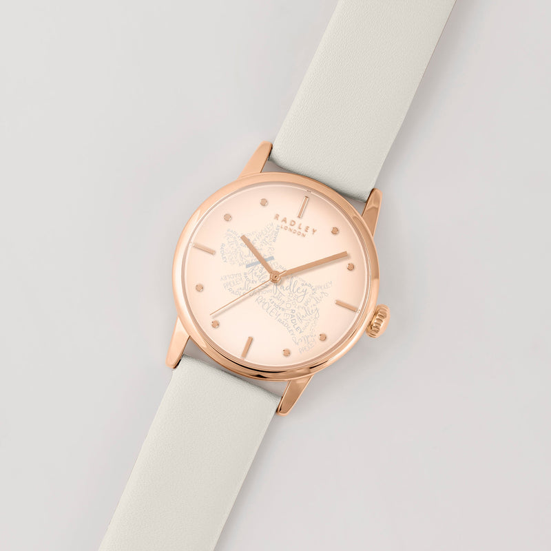 Analogue Watch - Radley Calligraghy Ladies Rose Gold Watch RY21624A