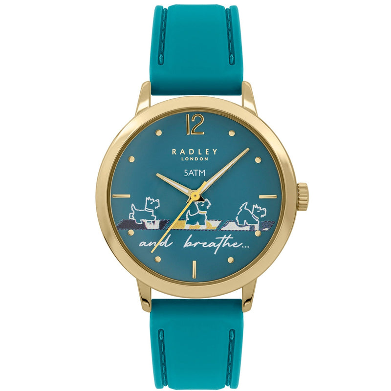 Analogue Watch - Radley Yoga Dog Teal Ladies Blue Watch RY21610