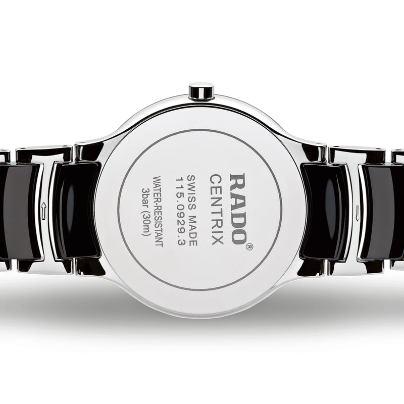 Analogue Watch - Rado Centrix Diamonds Unisex Black Watch R30934712