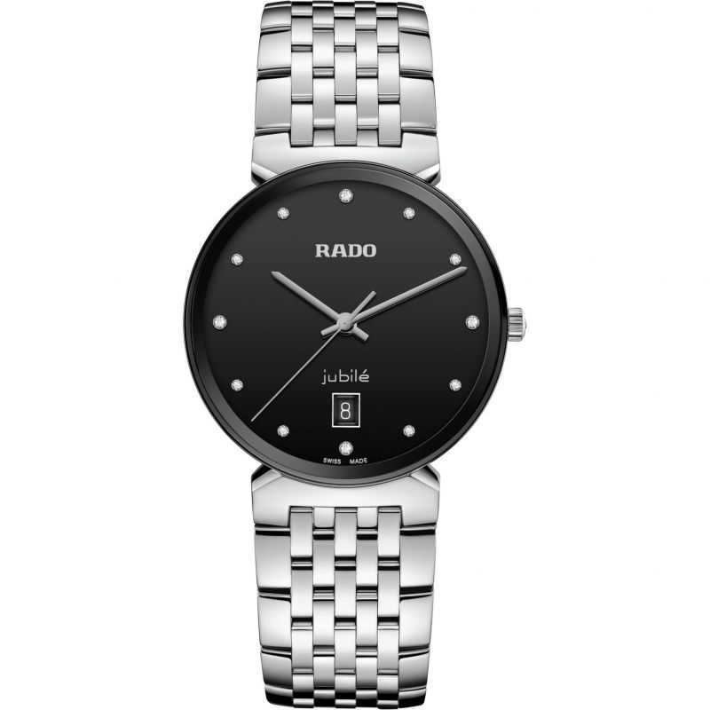 Analogue Watch - Rado Florence Classic Diamonds Unisex Black Watch R48912733