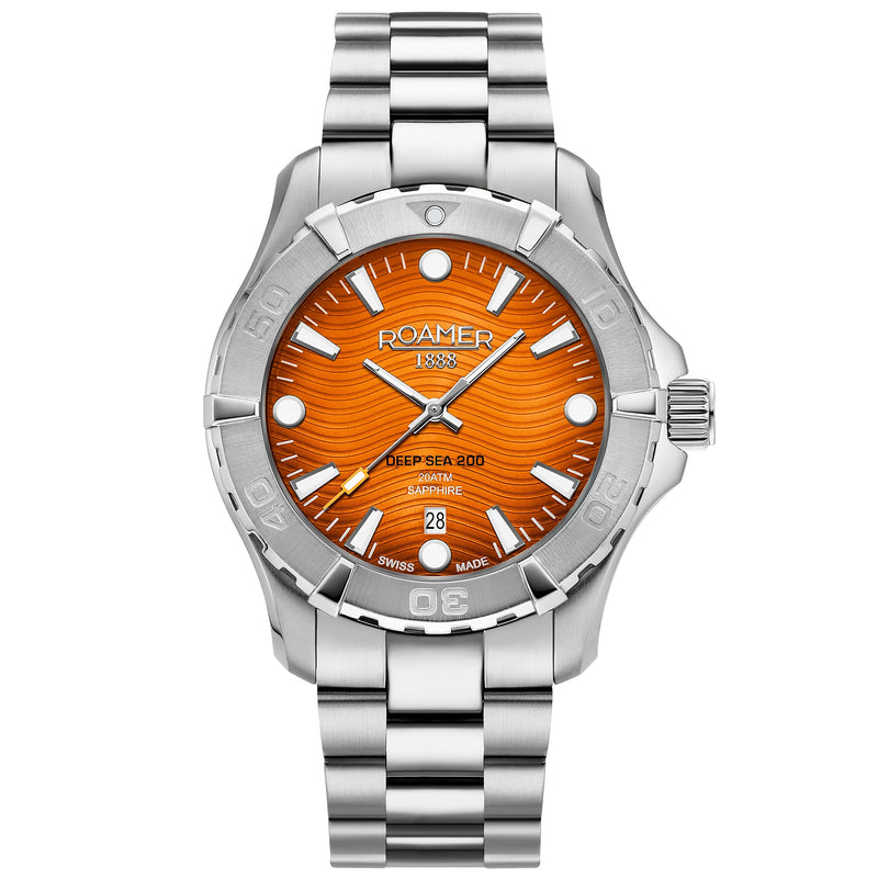 Analogue Watch - Roamer 860833 41 65 70 Deep Sea 200 Men's Orange Watch