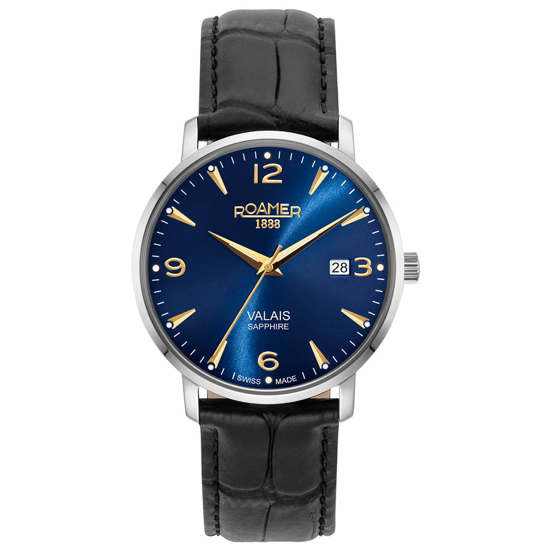 Analogue Watch - Roamer 958833 41 40 05 Valais Men's Blue Watch