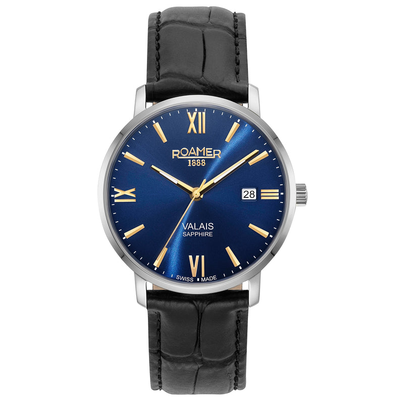 Analogue Watch - Roamer 958833 41 41 05 Valais Men's Blue Watch