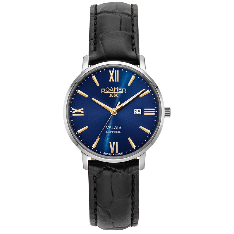 Analogue Watch - Roamer 958844 41 41 05 Valais Ladies Blue Watch