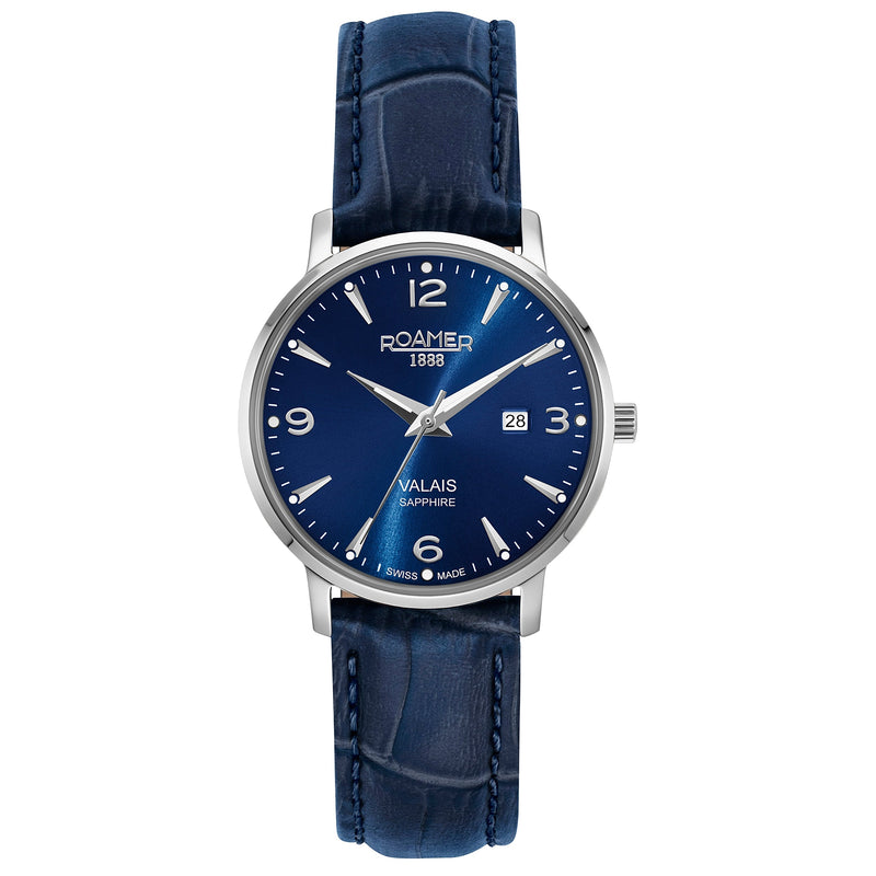 Analogue Watch - Roamer 958844 41 44 05 Valais Ladies Blue Watch