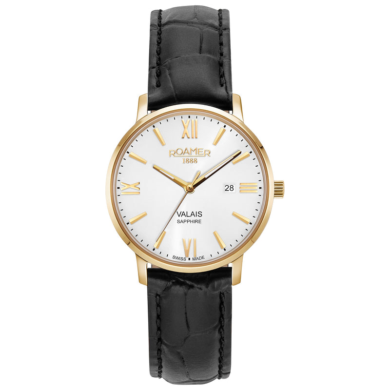 Analogue Watch - Roamer 958844 48 13 05 Valais Ladies Black Watch