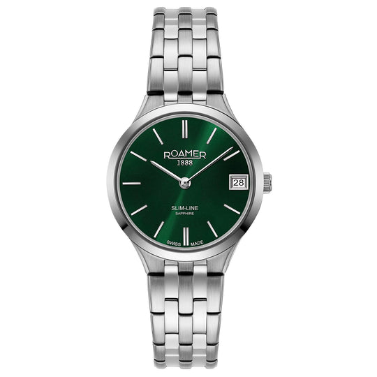 Roamer Ladies Green Slim-Line Classic Watch 512857 41 75 20