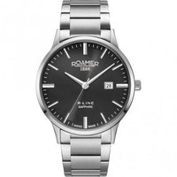 Analogue Watch - Roamer Men's Black R-Line Classic Watch 718833 41 55 70