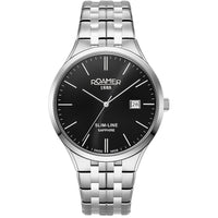 Analogue Watch - Roamer Men's Black Slim-Line Classic Watch 512833 41 55 20