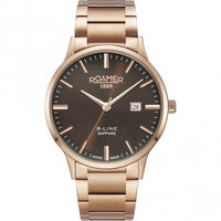 Analogue Watch - Roamer Men's Rose Gold R-Line Classic Watch 718833 49 65 70
