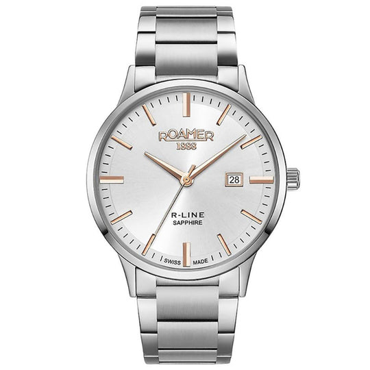 Roamer Men's Silver R-Line Classic Roamer Watch 718833 41 15 70