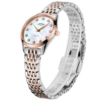 Analogue Watch - Rotary Ultra Slim Ladies Pink Watch LB08012/41/D