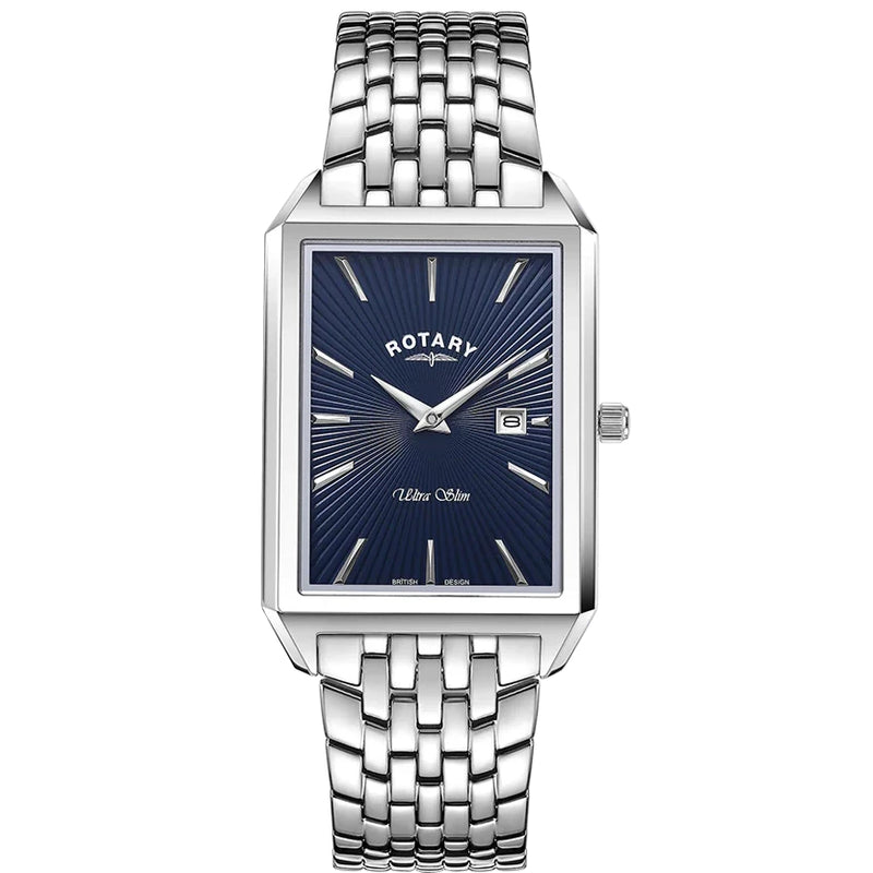 Slim silver discount watch