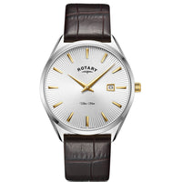 Analogue Watch - Rotary Ultra Slim Men's Silver Watch GS08010/02