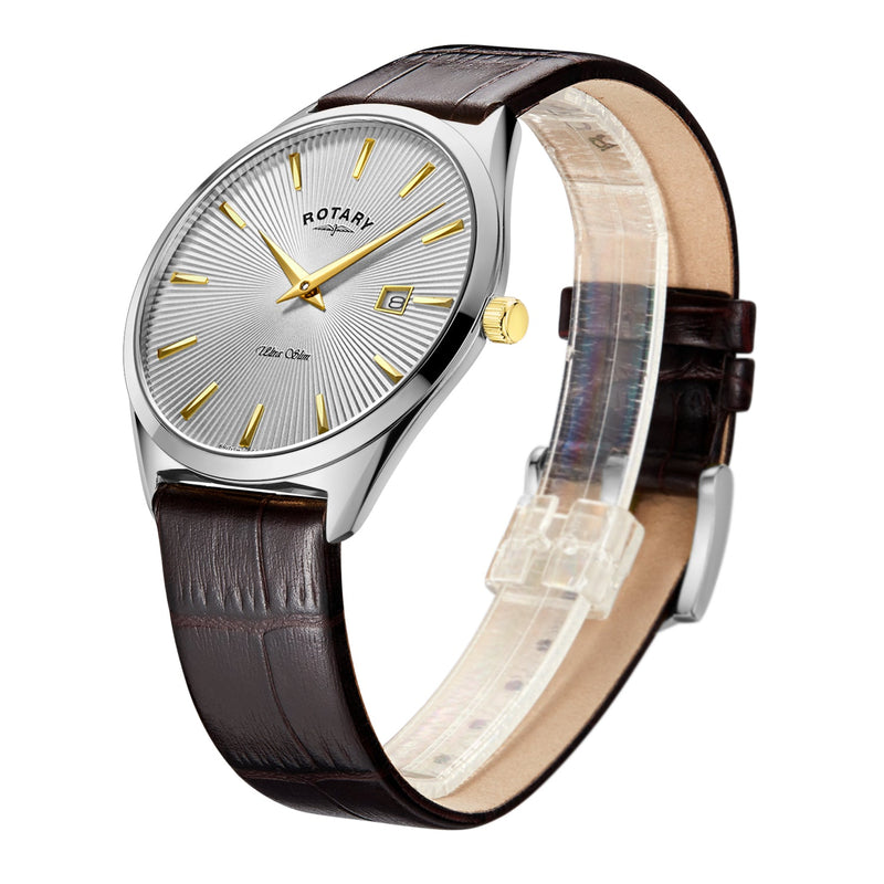 Analogue Watch - Rotary Ultra Slim Men's Silver Watch GS08010/02