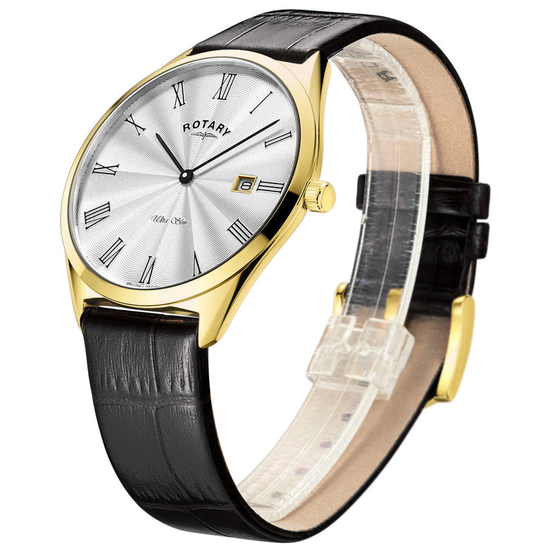 Analogue Watch - Rotary Ultra Slim Men's Silver Watch GS08013/01