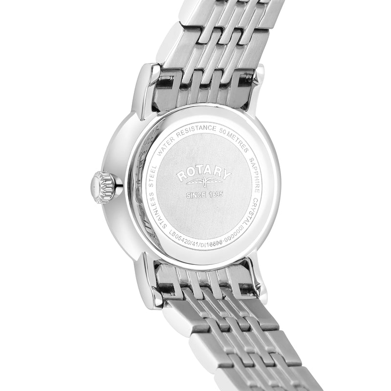 Analogue Watch - Rotary Windsor Ladies Silver Watch LB05420/41/D