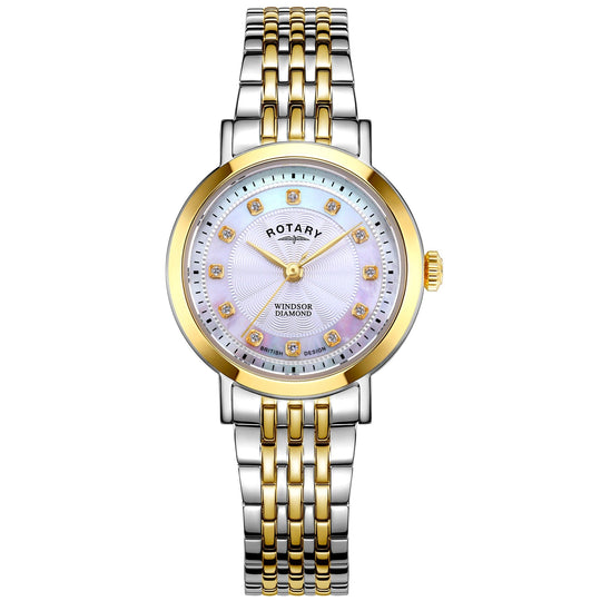 Rotary Windsor Ladies Silver Watch LB05421/41/D