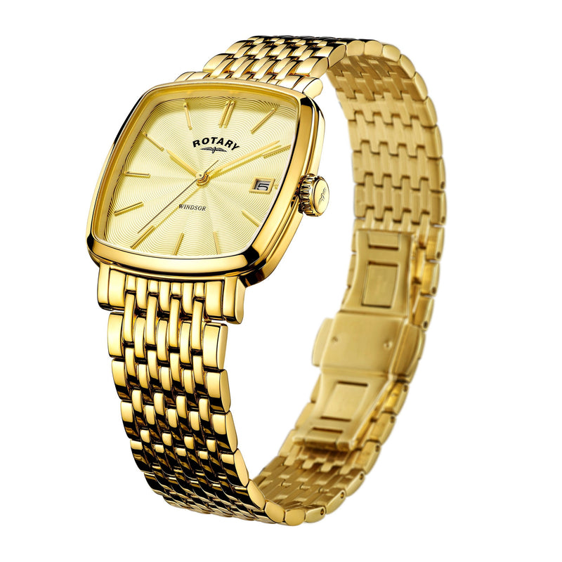 Analogue Watch - Rotary Windsor Men's Gold Watch GB05308/03