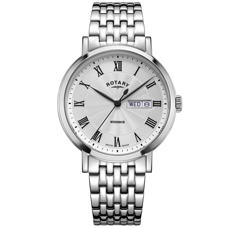 Rotary sales silver watch