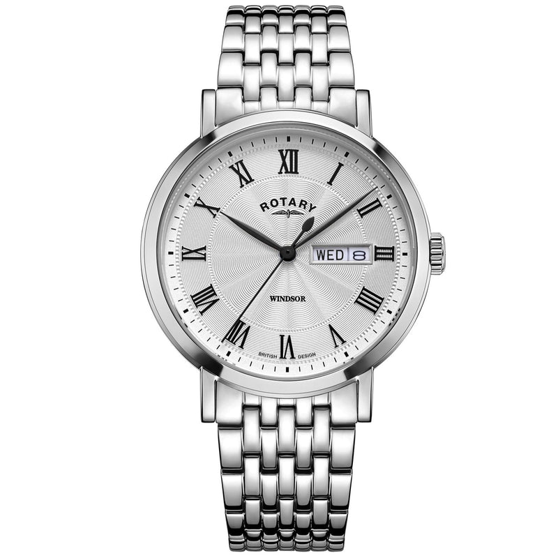 Analogue Watch - Rotary Windsor Men's Silver Watch GB05420/01