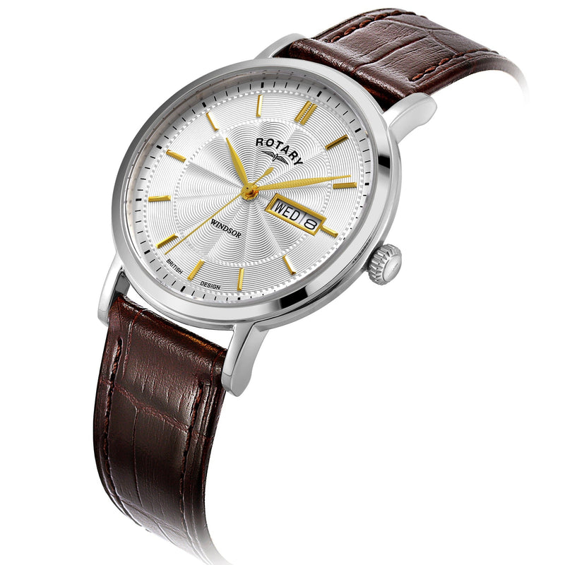 Analogue Watch - Rotary Windsor Men's Silver Watch GS05420/02