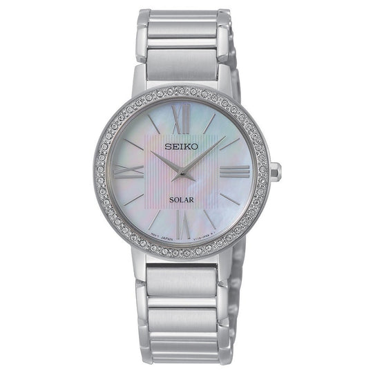 Seiko Ladies White Solar Watch SUP431P1