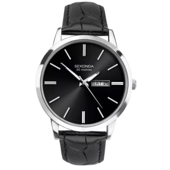 Analogue Watch - Sekonda 1705 Men's Black Watch