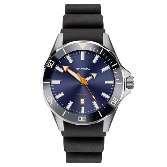 Sekonda 1846 Men's Black Wave  Watch