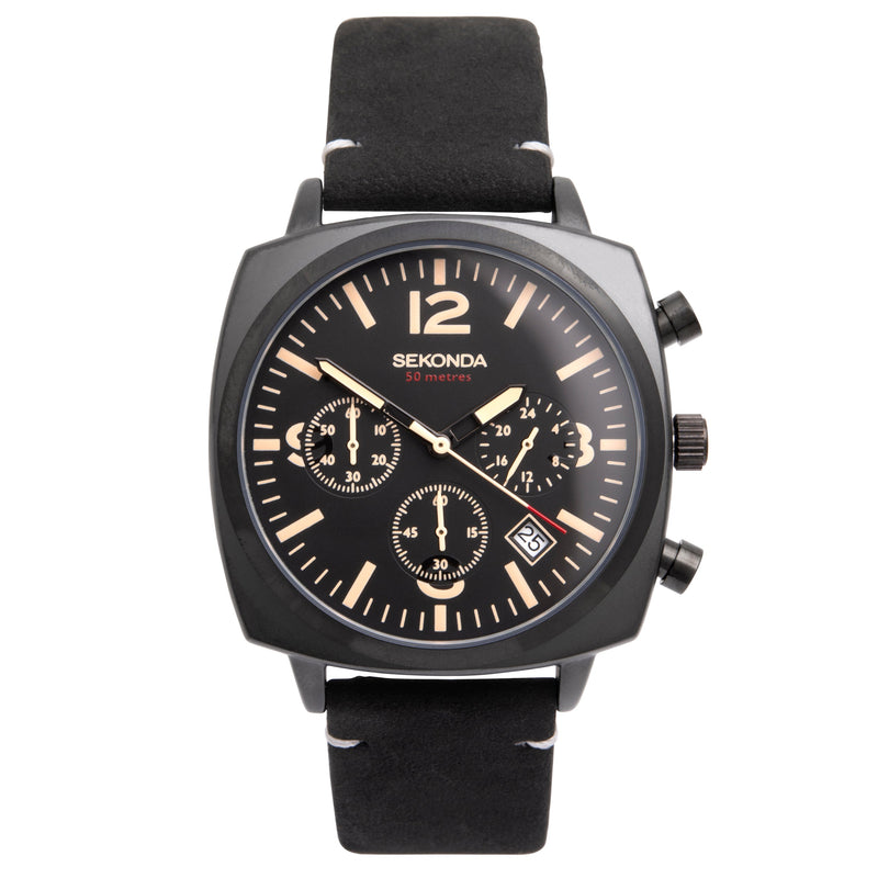 Analogue Watch - Sekonda 1991 Airborne Men's Black Watch