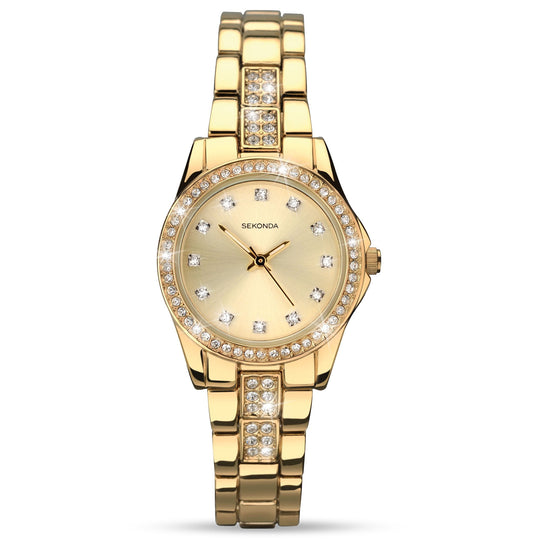 Sekonda 2020 Ladies Gold Diamante Watch
